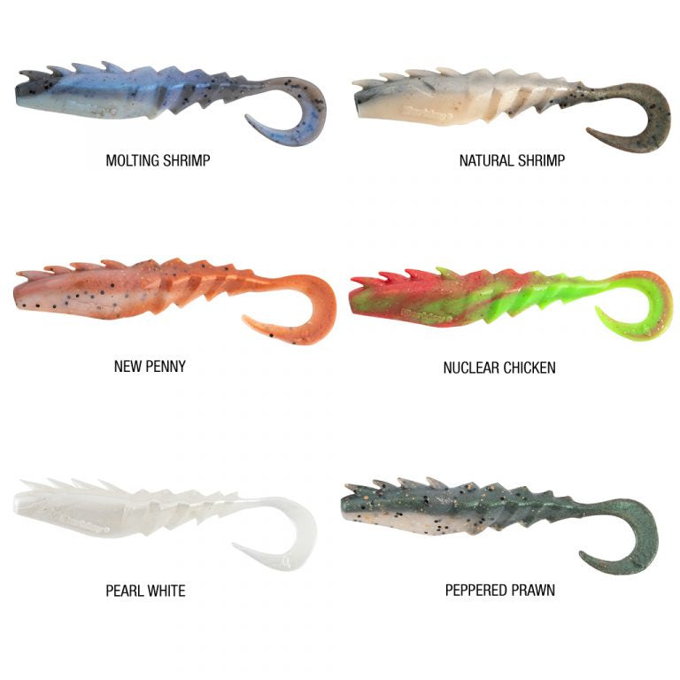 Gulp Saltwater 3 Inch Nemesis Prawn Curl Tail Softbait